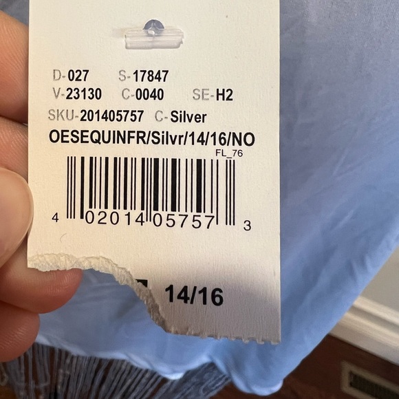 Ashley Stewart Shimmering Silver Fringe Blazer - Picture 10 of 10